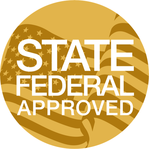 State and federally approved programs seal