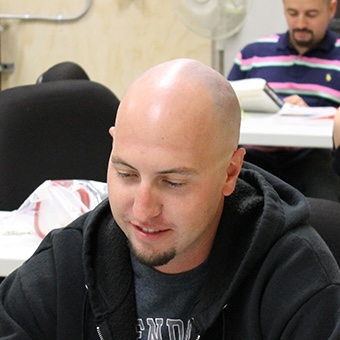 A WECA apprenticeship graduate in class